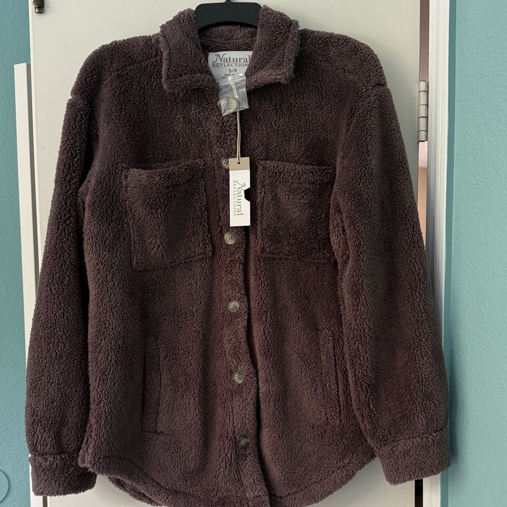 Natural Reflections Chocolate Plum Fleece Jacket